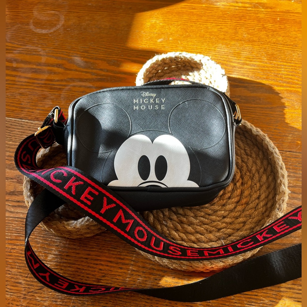 Disney Black and Red Mickey Mouse Crossbody Bag